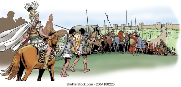 Ancient Rome - Pyrrhus Reaches Taras With A Considerable Army, Composed Of Epirote Troops, But Also Molossians, Tesproti, Caoni, Ambracioti, Macedonians And Thessalian Knights