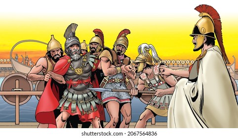 Ancient Rome - Roman general captured by the Carthaginians on his ship