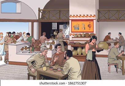 Ancient Rome - A taberna for refreshment