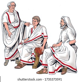 Ancient Rome - Three Roman Senators