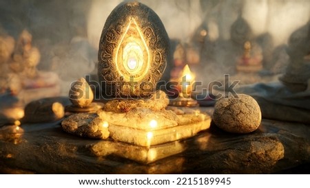 Ancient wisdom manifested as ethereal shapes