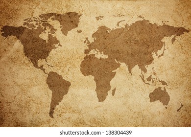 Ancient world map texture background