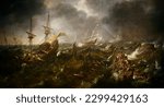 Andries Van Eertvelt - 1590–1652
Storm at Sea - The Battle of Lepanto? – 1623 - oil on canvas cm