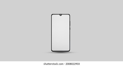 Android Smartphone Template Design On Blank Copy Space Background - High Quality Illustration Concept.