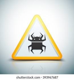 Android Virus Hazard Sign