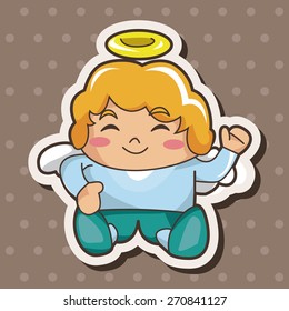 Angel Cartoon Stickers Icon Stock Illustration 270841127 | Shutterstock