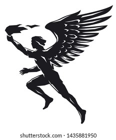 76 Angel running with a flag Images, Stock Photos & Vectors | Shutterstock