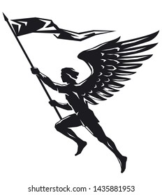 76 Angel running with a flag Images, Stock Photos & Vectors | Shutterstock