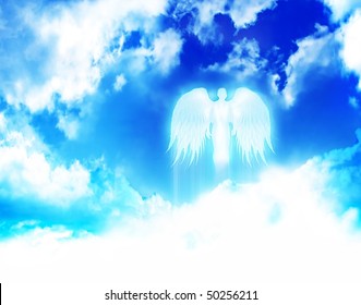 Angel Flying In The Clouds