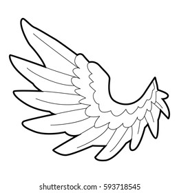 Angel wing icon. Outline illustration of angel wing  icon for web - Shutterstock ID 593718545