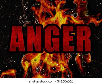 Anger Concept Typographic Design