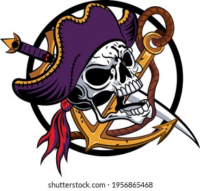 Anger Pirate Skull Sword Stock Illustration 1956865468 | Shutterstock