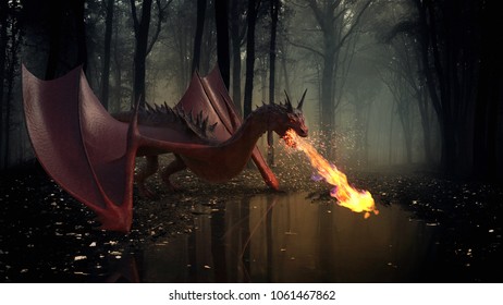 Anger Red Dragon 4k Resultion Wallpaper のイラスト素材 Shutterstock