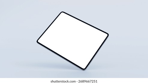 Angled tablet display mockup perspective view