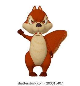 Angry Cartoon Squirrel