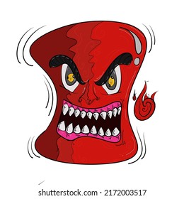 angry character emoji  perfect for energy drink logos snack packaging designs
