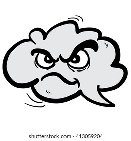 Angry Freehand Drawn Cartoon Illustration Cloud Stock Illustration ...