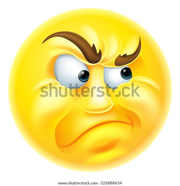 Angry Jealous Looking Emoticon Emoji Character Stock Illustration 326888654