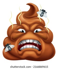 An Angry Jealous Or Mad Dislike Poop Or Poo Emoticon Cartoon Face Hating Something Icon