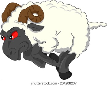 Angry Sheep Cartoon