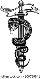 Angry Snake Tattoo Stock Illustration 1097698412 | Shutterstock