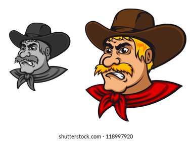 Brave Cartoon African American Cowboy Character Stock Vector (Royalty ...