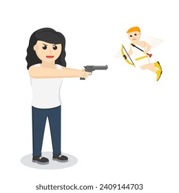 angry woman hate cupid