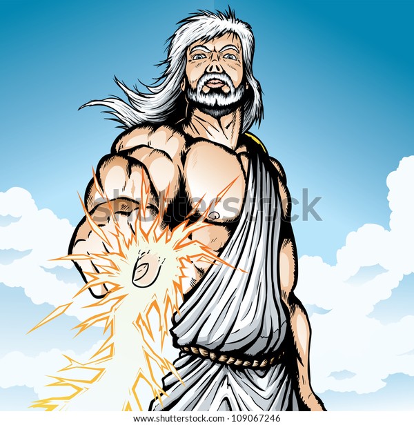 Angry Zeus のイラスト素材