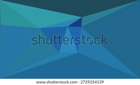 Angular blue polygonal background with depth and shadow, contemporary design asset for technology.