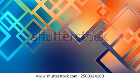 Angular geometrical abstract background. Color geometric pattern. Square shape colorful wallpaper. Modern shiny geometric texture with linear pattern.