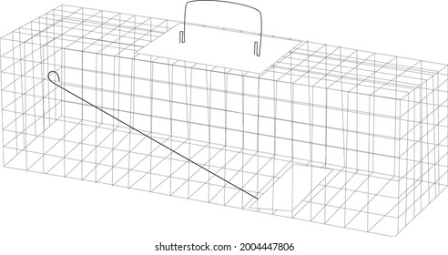 Animal And Cat Trap Illustration