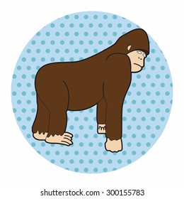 animal gorilla cartoon theme elements