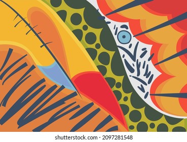 Animal Kingdom Abstraction Jungles Vector Background