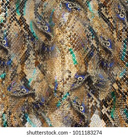 Animal print, leopard texture background,snake pattern,chain pattern