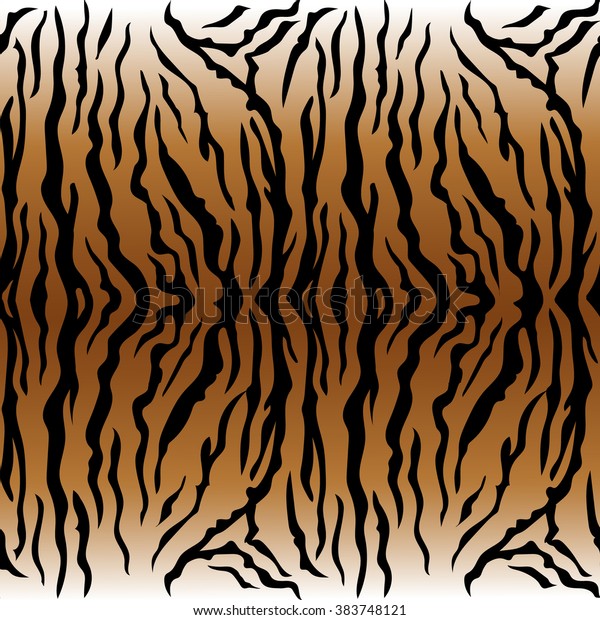 Animal Print Tiger Texture Seamless Background Stock Illustration 383748121
