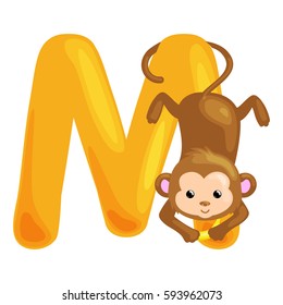 Animals Alphabet Kids Fish Letter M Stock Illustration 593962073 ...