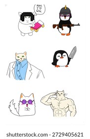 Animals cutte in the world and comic