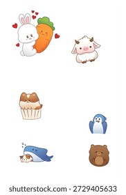 Animals cutte in the world and comic