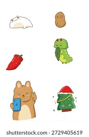 Animals cutte in the world and comic character