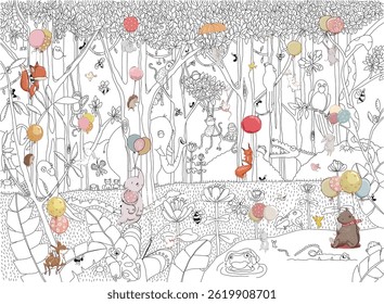 Animales en un fondo