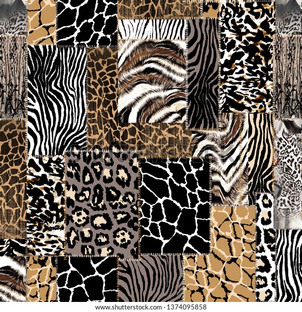 Animals Skin Pattern Stock Illustration 1374095858