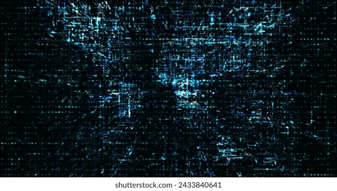 Animated AI code matrix on black