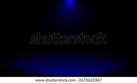 Animated Blue falling glitter particles awards background, futuristic Blue particles dark background	
