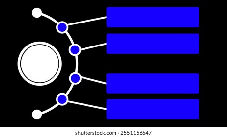 Animated flowchart icon. Work process animation. Step by step organization. Blue project management tool where you can place your text. - Powered by Shutterstock