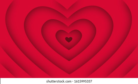 Animated Heart Loop Background, Ideal Footage For Romantic Moments And For Valentines Day