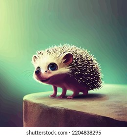 Animated Illustration Cute Hedgehog Animated Baby Stock Illustration ...