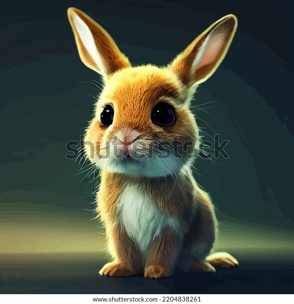 Animated Illustration Cute Rabbit Animated Baby Stock Illustration ...