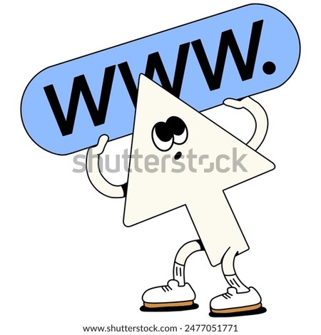 Animated Mouse Pointing at WWW Button