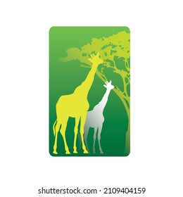 Animated Simple Sign Logo Icon Giraffe