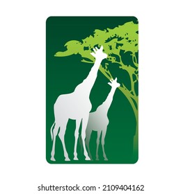 Animated Simple Sign Logo Icon Giraffe